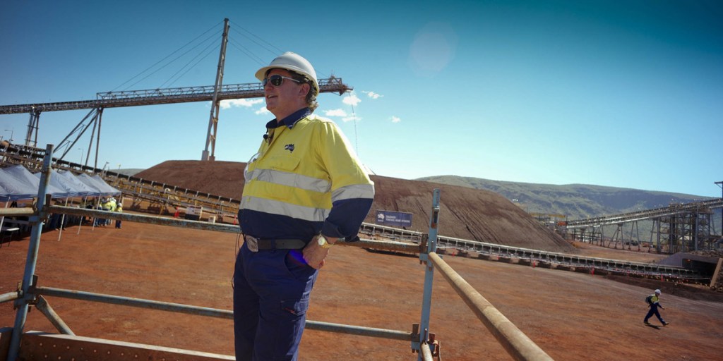 FMG chairman Andrew Forrest at the company's Firetail mine