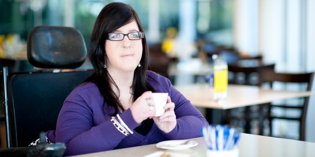 Lawyer Natalie Wade was taken aback to find "wheelchair" scrawled on her coffee cup. Photo: Nat Rogers/InDaily