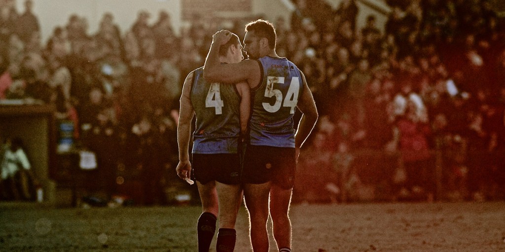Sturt players Richard Tambling and Tim McIntyre at Unley Oval; image Michael Errey