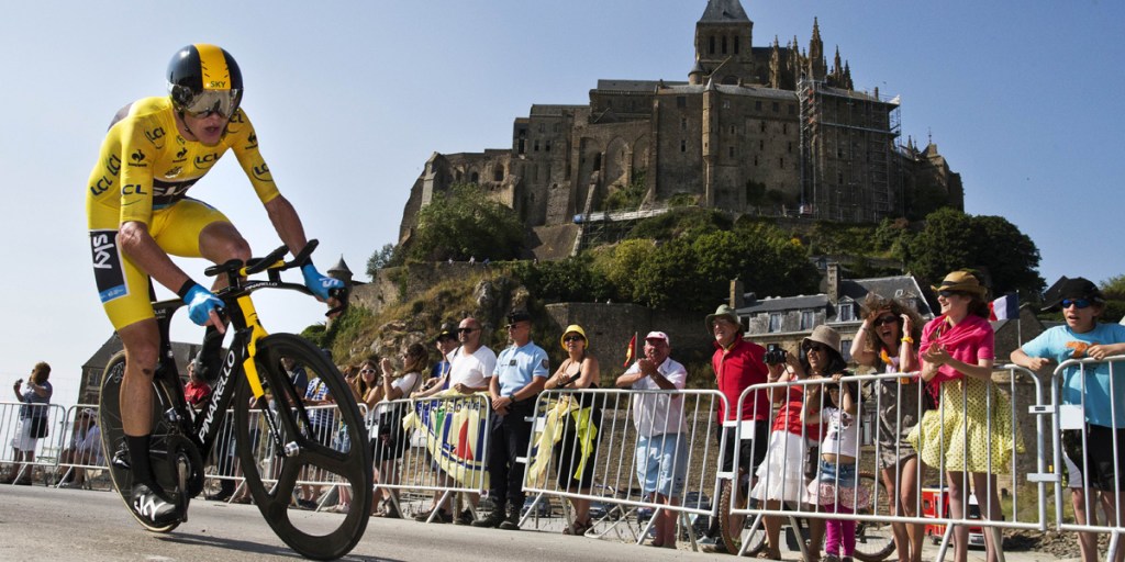 Chris Froome in the time trial 11th stage