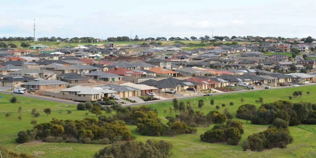 New housing development in Adelaide's southern suburbs. Photo: Nat Rogers/InDaily