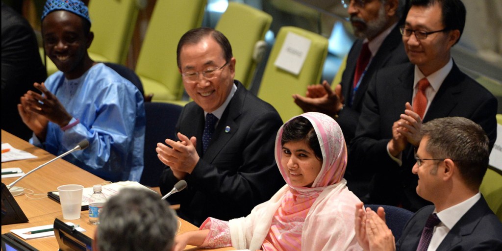 Malala Yousafzai at the UN headquarters in New York this month.
