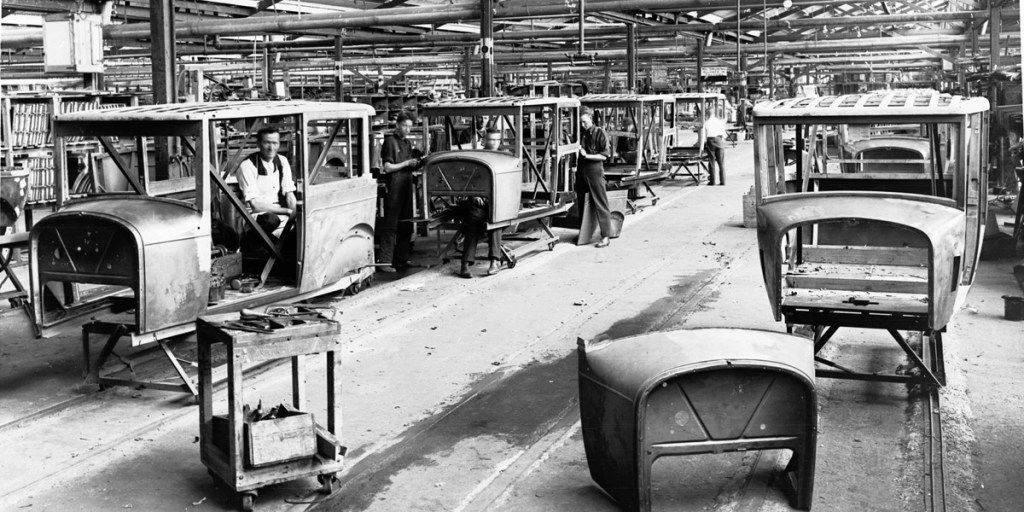 Holden’s Woodville motor body works in 1928. Photo courtesy History SA/South Australian Government Photographic Collection