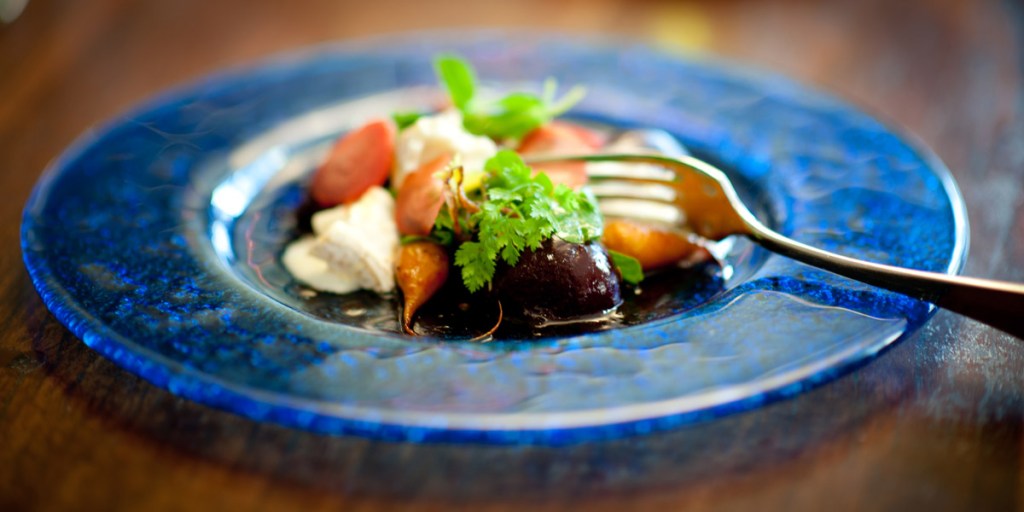 Glazed baby beetroot salad. Photo: Nat Rogers/InDaily