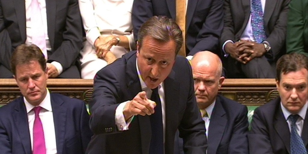 Prime Minister David Cameron speaks during debate on Syria in the House of Commons.