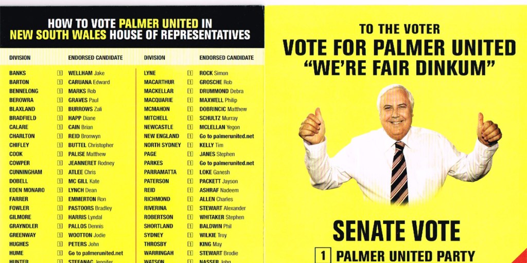 The latest interstate how to vote package distributed in Adelaide.