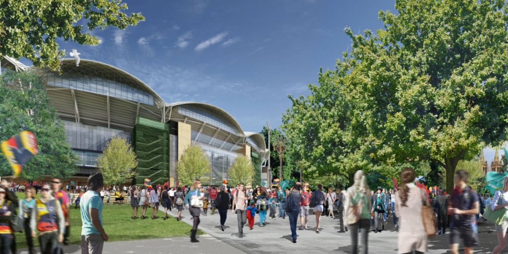 An image of the redeveloped Adelaide Oval.