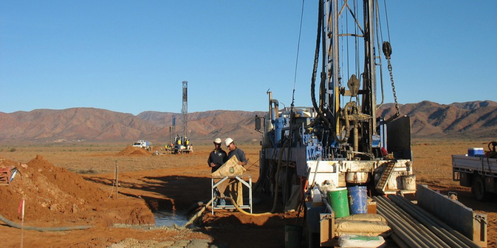 Drilling at the Four Mile site
