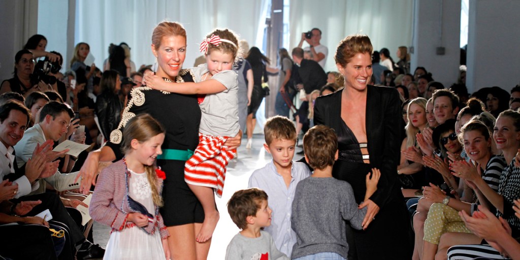 Sass & Bide designers Heidi Middleton (left) and Sarah-Jane Clarke during the Mercedes-Benz Fashion Week Spring 2014 in New York, 