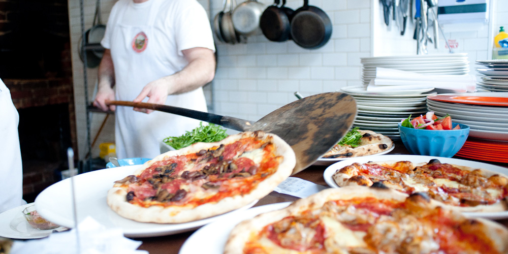 Fresh from the oven at Pizza e Mozzarella. Photo: Nat Rogers/InDaily