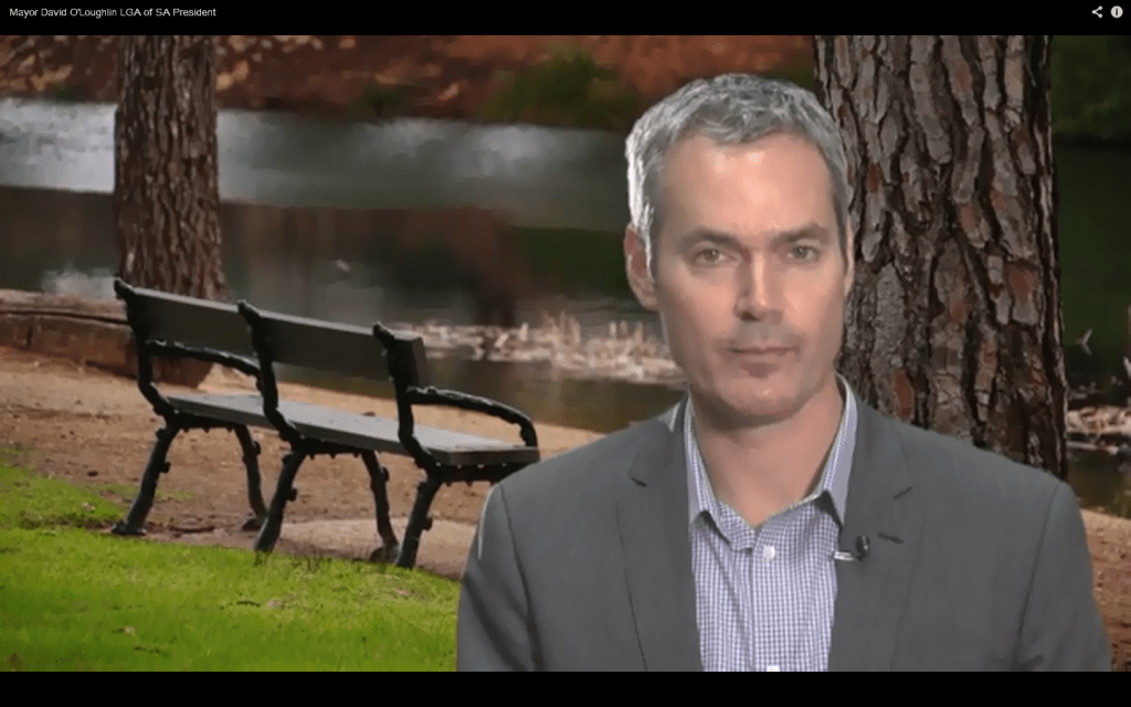 David O'Loughlin in an LGA federal election campaign video.