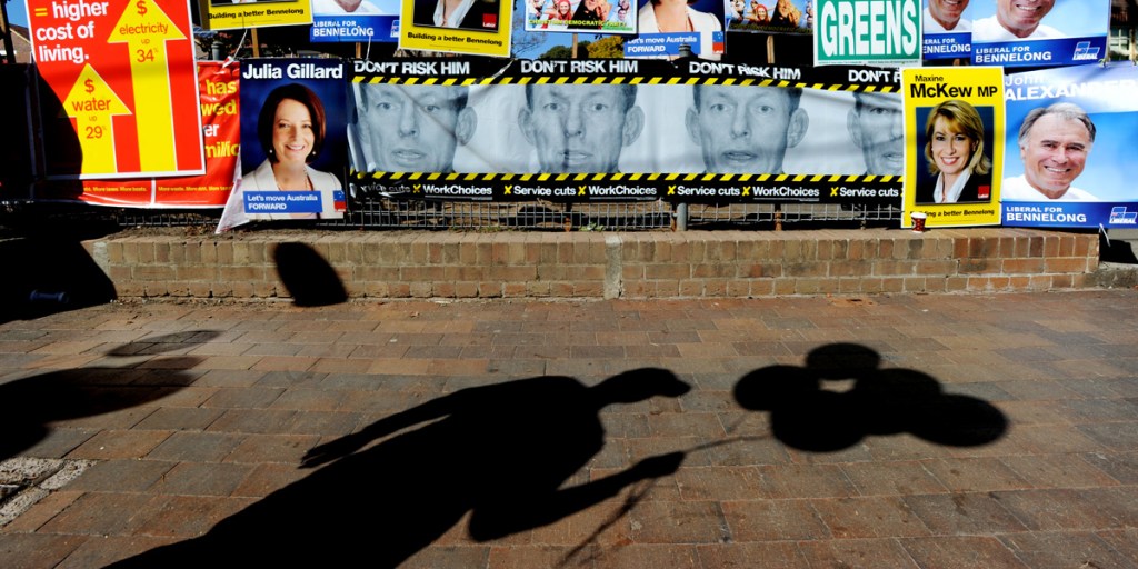 A scene from the 2010 federal election day. 