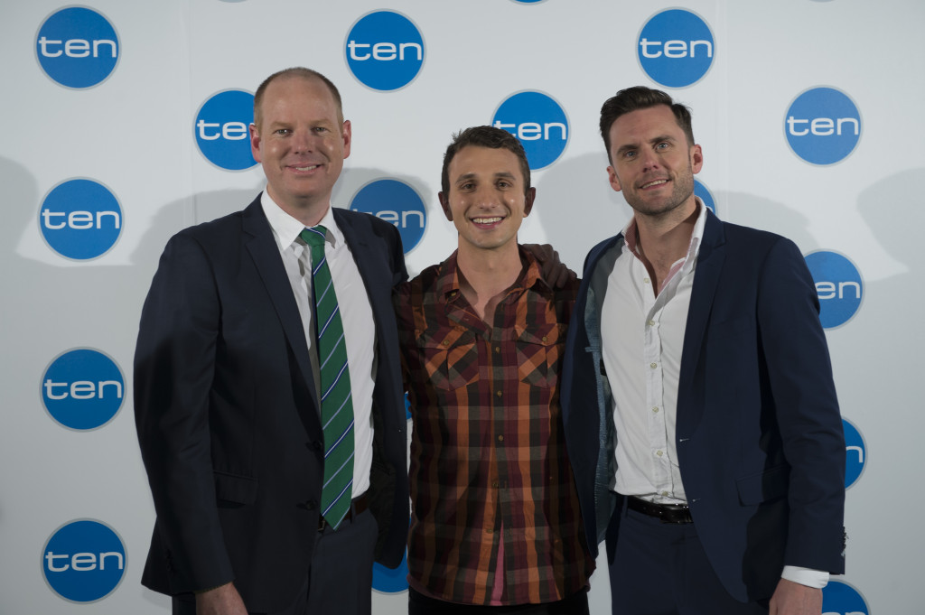 Network personalities Tom Gleeson, Tommy Little and Dave Thornton
 