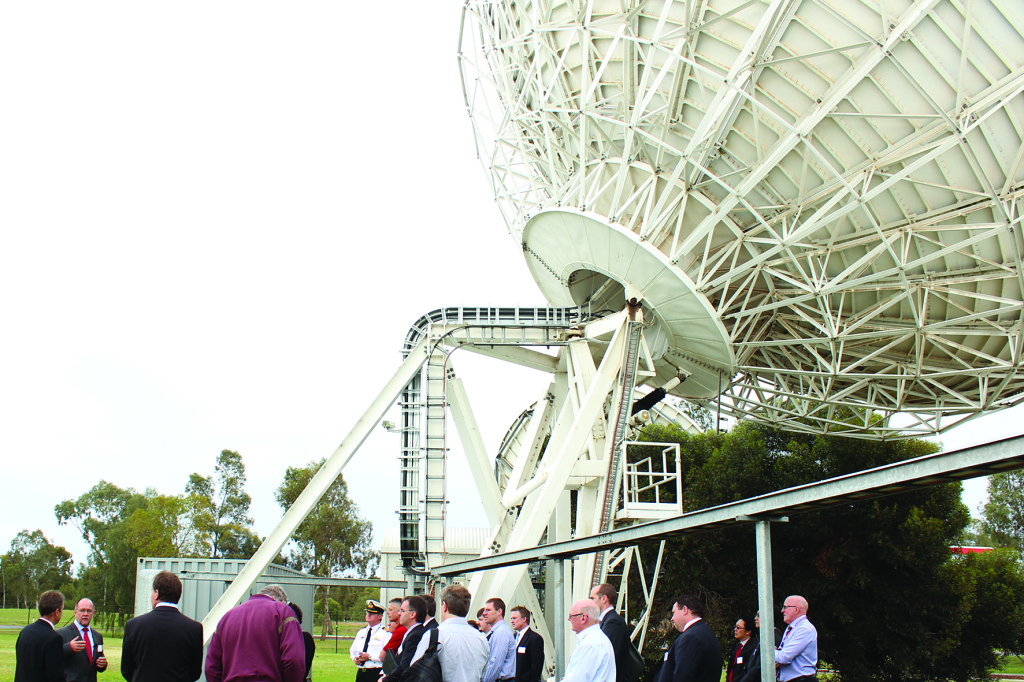 NewSat executives at a briefing on the teleport business