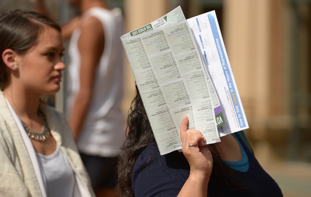 The ballot paper as sun-shade