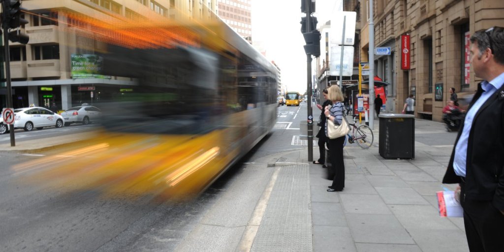 Adelaide Metro bus in Adelaide. Photo: Nat Rogers / InDaily