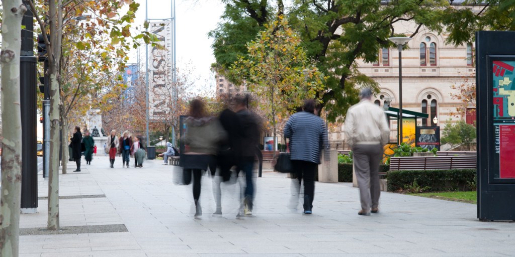 Civic leaders are keen to make Adelaide more walkable. Photo: Nat Rogers/InDaily