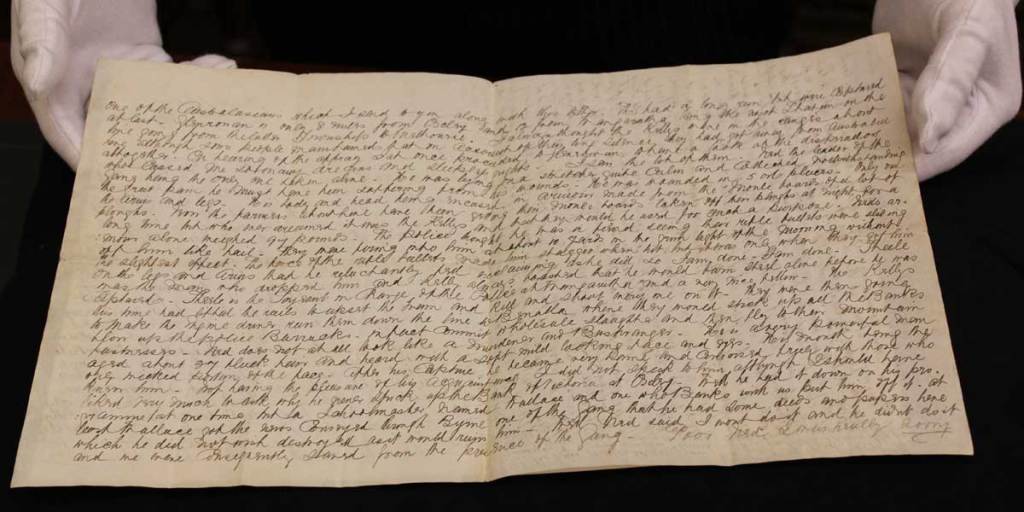 The previously unknown letter gives a dramatic account of Ned Kelly's capture.