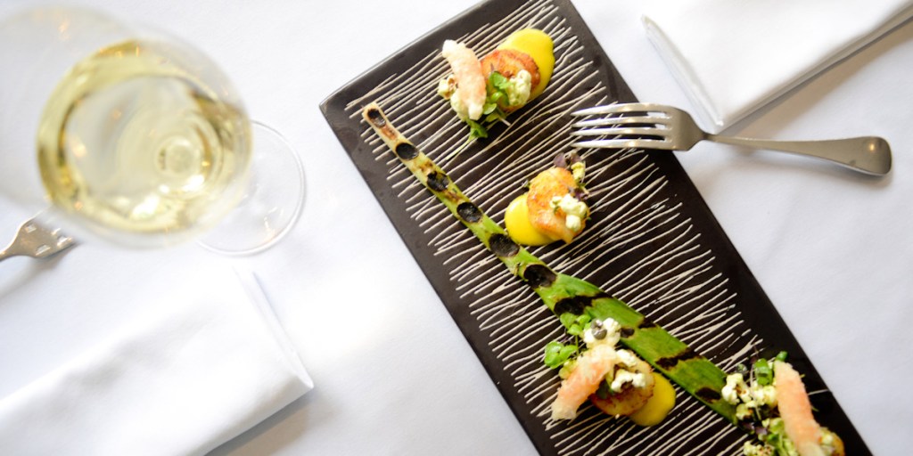 The Brasserie's pan-seared scallops. Photo: Nat Rogers/InDaily