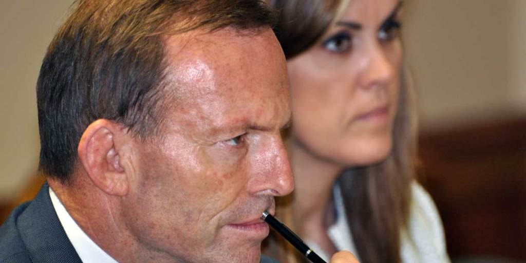 Tony Abbott with his chief of staff Peta Credlin at the ASEAN summit in October.
