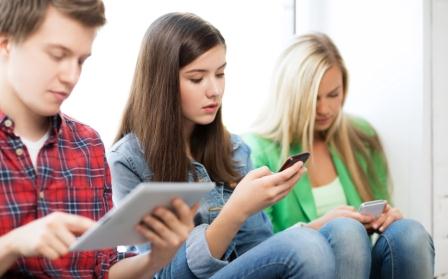 Teenagers online from Shutterstock
