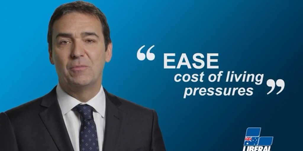 Steven Marshall in his "action plan" ad. 