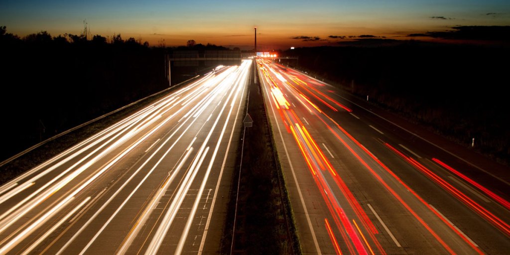 A high-speed German motorway near Hanover.
