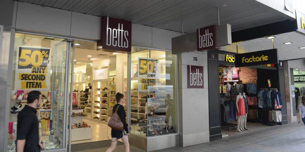 The Betts store in Rundle Mall.