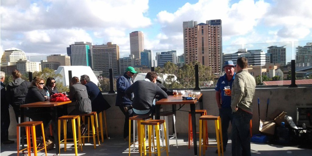 The Lindsay Head Terrace, with great views of the city.