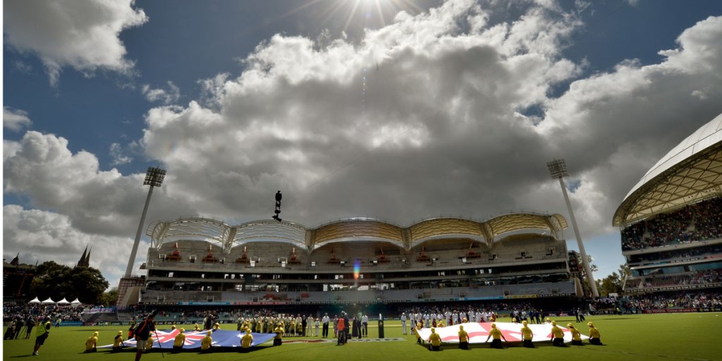 Sunshine and rain: the joy of yesterday's Adelaide Oval opening was fleeting for the Government. 