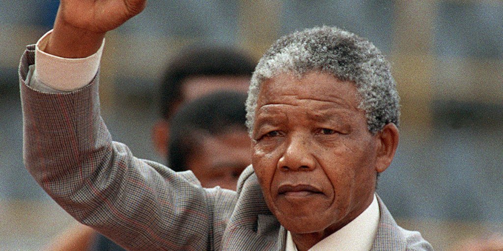 Nelson Mandela, a few days after his release from prison in 1990.