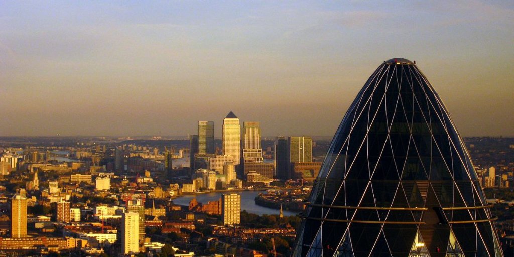 The Gerkin Building towers over London's skyline. Photo: Harshil Shah