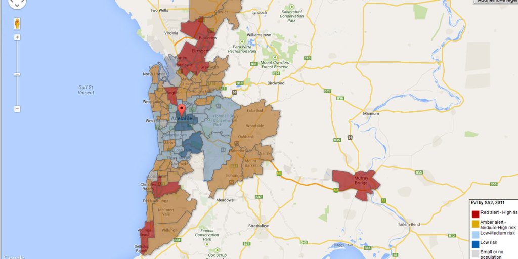 Red alert: Adelaide's high risk areas for unemployment.