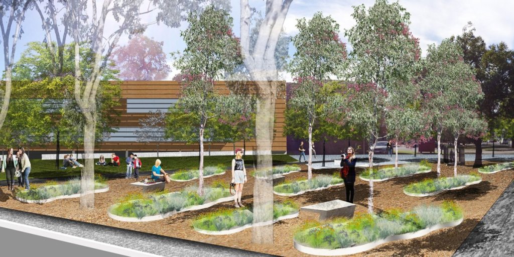 The plan for the entry plaza. Photo: JPE / supplied.