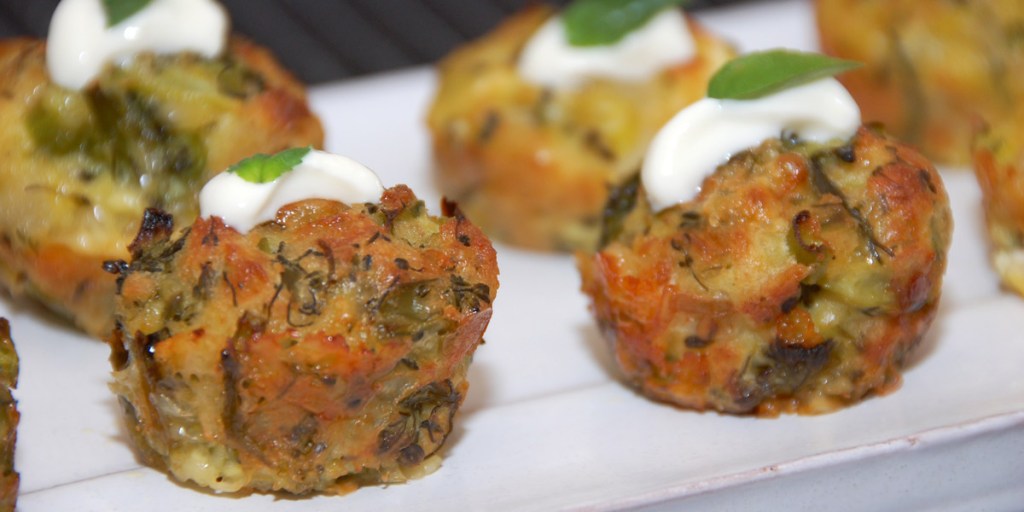 Thumbnail for Zucchini, basil and feta fritters