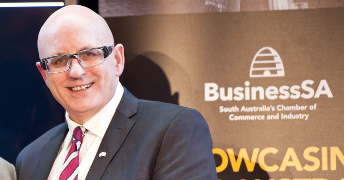 Stephan Mavrakis with BusinessSA's Nigel McBride at last year's Export Awards