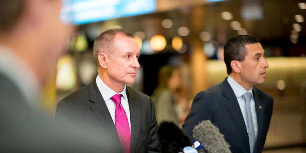 Jay Weatherill facing the media this week: "His demeanor is of a man perpetually annoyed with the travails of electioneering." Photo: Nat Rogers/inDaily