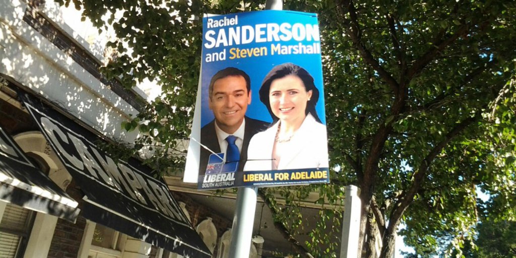 Has an over-enthusiastic campaign volunteer been stealing Rachel Sanderson's posters?