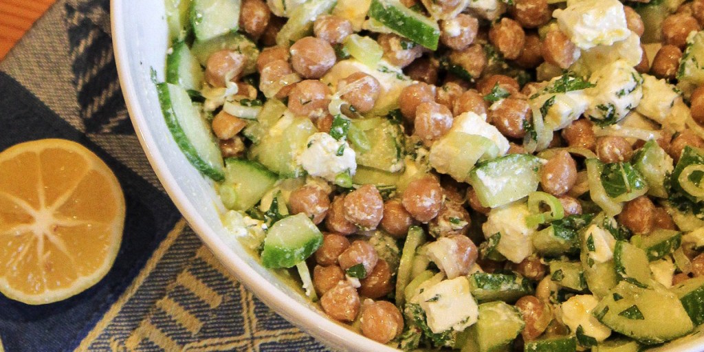 Thumbnail for Lemon Chickpea, Feta & Cucumber Salad