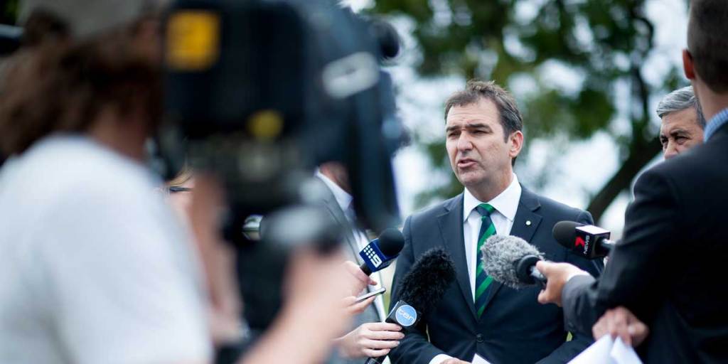 Steven Marshall during the campaign. Photo: Nat Rogers/InDaily