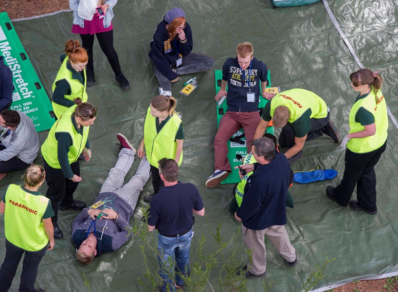 Thumbnail for Help on hand at Flinders footbridge “collapse”