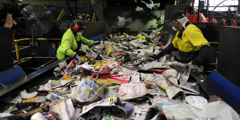 A recycling plant in Brisbane.