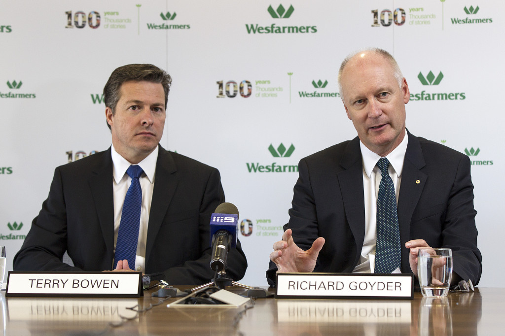 Wesfarmers Managing Director Richard Goyder and Finance Director Terry Bowden