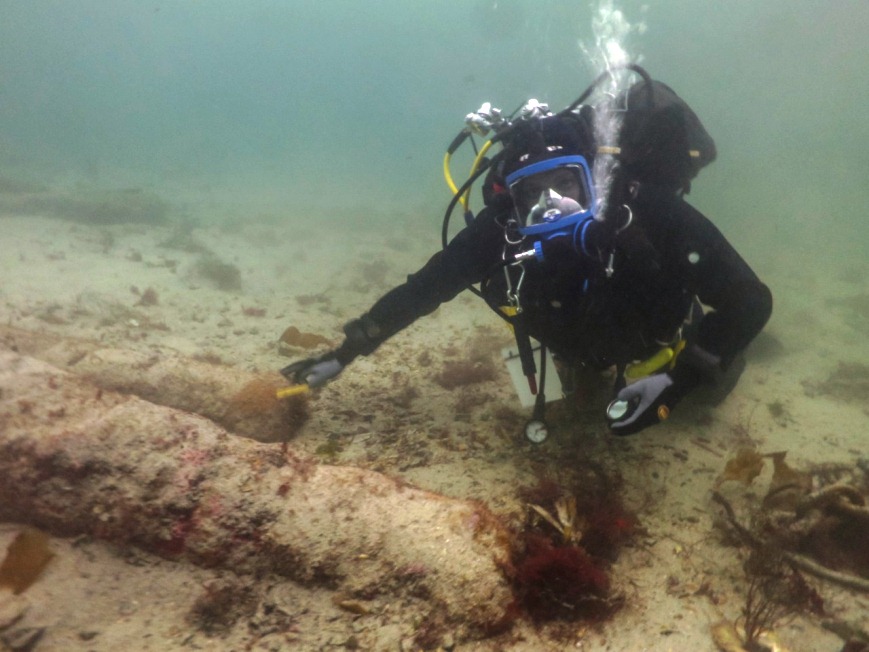 Archaeologist Dr Jonathan Benjamin at work.