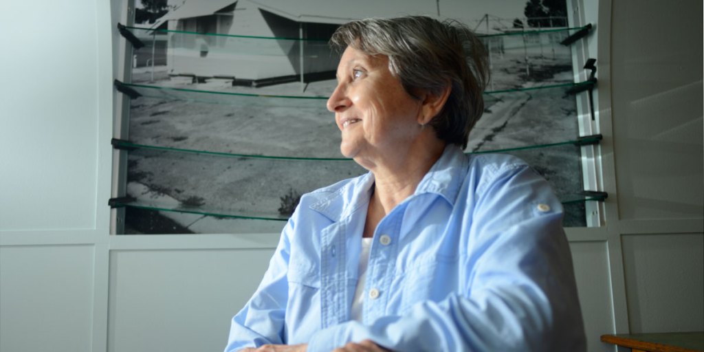 Heidi Brasse at the Migration Museum. Photo: Nat Rogers/InDaily
