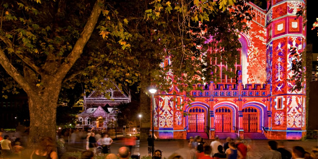 Bonython Hall and Elder Hall during the Adelaide Festival. Photo: Andy Rasheed