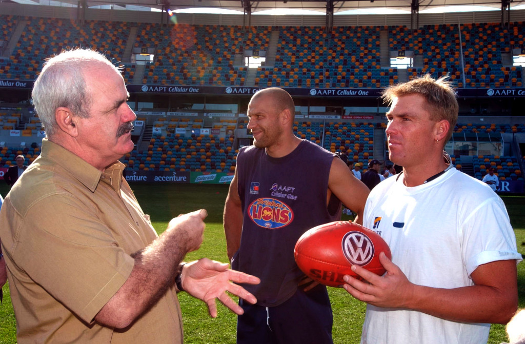 Back in the day - Warne with Leigh Matthews in 2002
