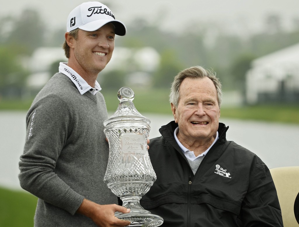 Matt Jones with former United States President George H.W. Bush