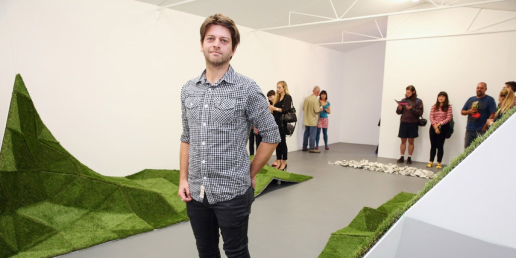 Tom Borgas with Riparian Artefacts. Photo: Russell Millard