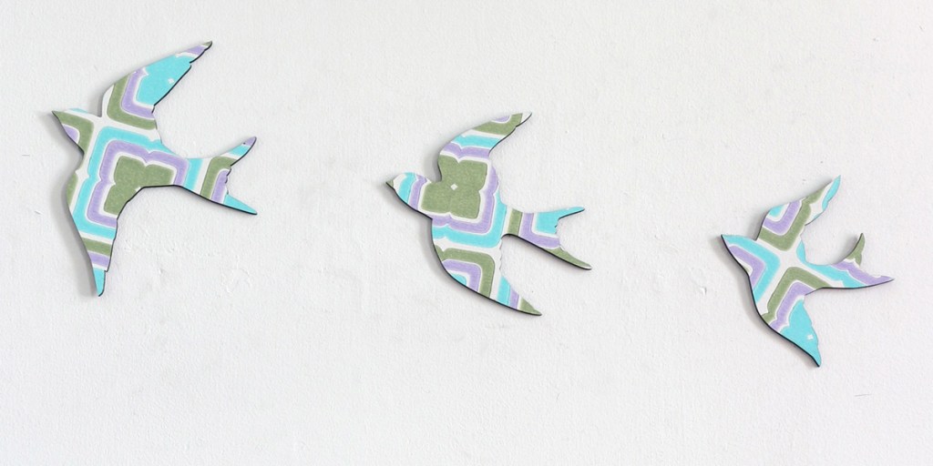 Delilah Devine's trio of flying ducks.